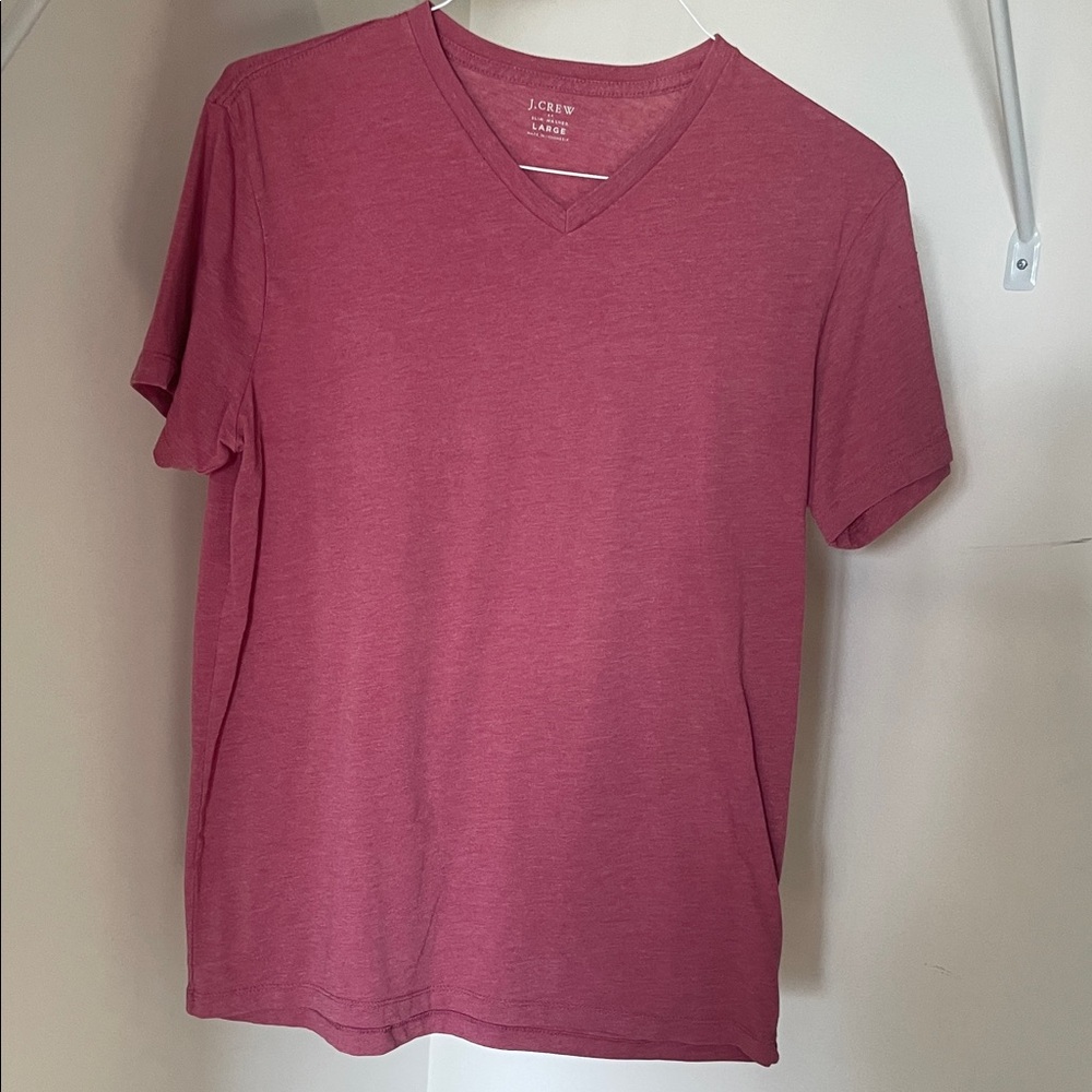 J. Crew Men's Rose Short Sleeve V-Neck Tee